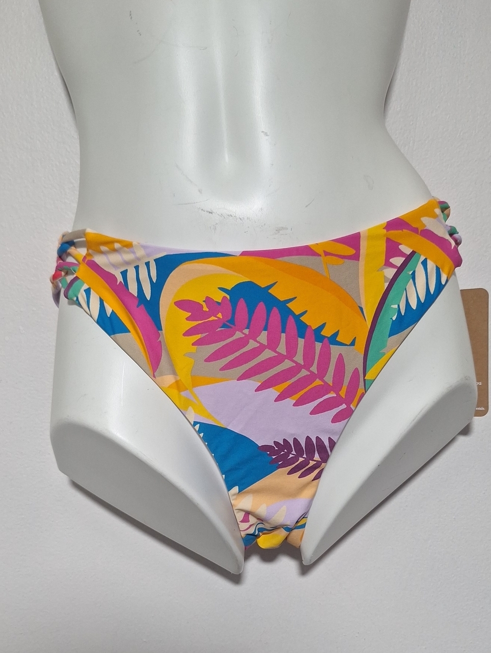Hobie Multicolor Tropical Print Bikini Bottoms - Yellow, Pink, Blue, Purple
